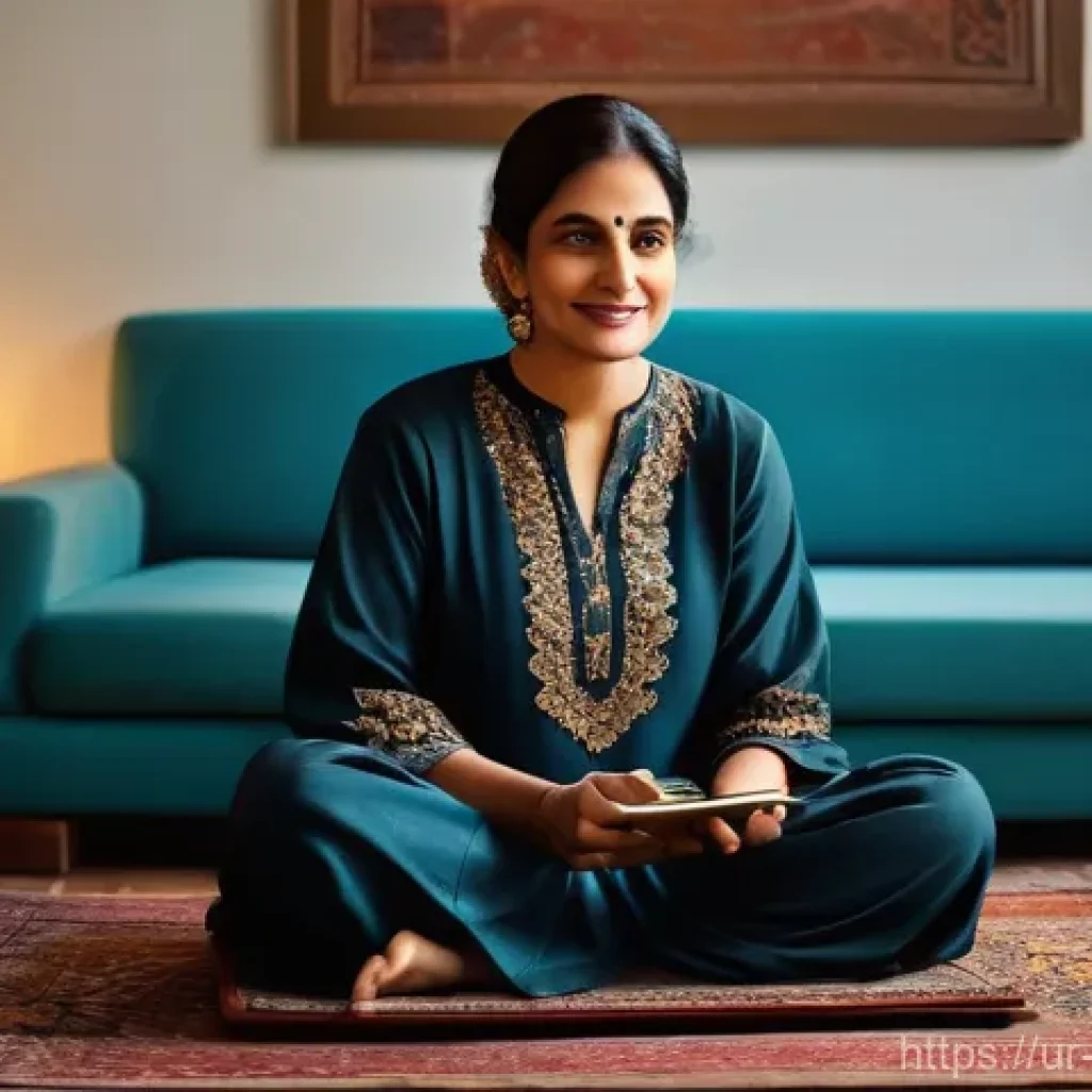 내러티브 건강법의 효과적인 커뮤니케이션 - **Prompt 1: Emotional Resonance of Health Stories**
"A serene and thoughtful Pakistani woman in ...