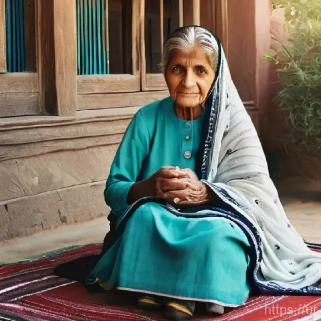 내러티브 건강법의 실천 사례 - **Prompt:** A heartwarming scene of an elderly Pakistani grandmother, her face etched with wisdom an...