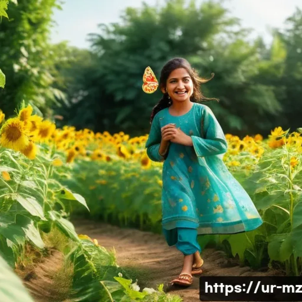 내러티브 건강법의 심리적 저항 극복법 - **A young Pakistani girl, around 7 years old, wearing a colorful shalwar kameez and a neatly braided...